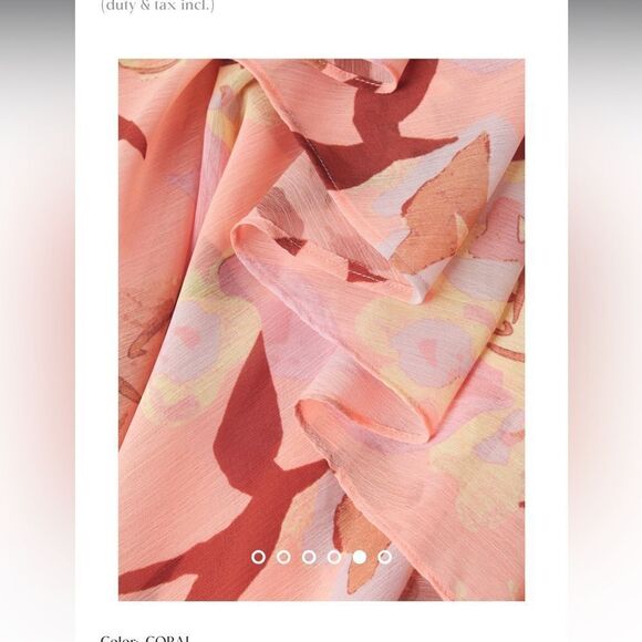 Ted Baker London Pagaia Ruffle Mini Dress in Coral, Size 0, NWT - Picture 4 of 4